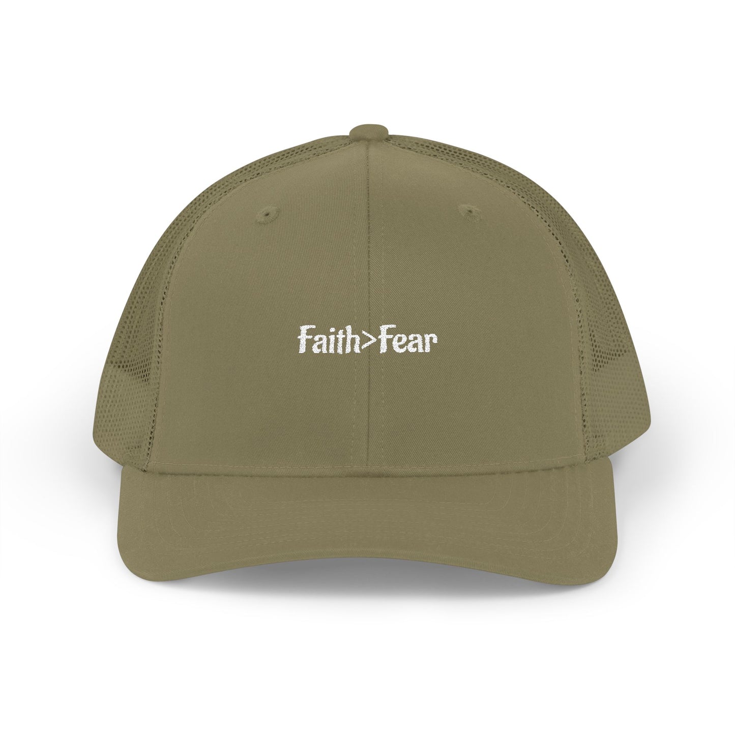 Embroidered Faith Over Fear Snapback Cap-WWG