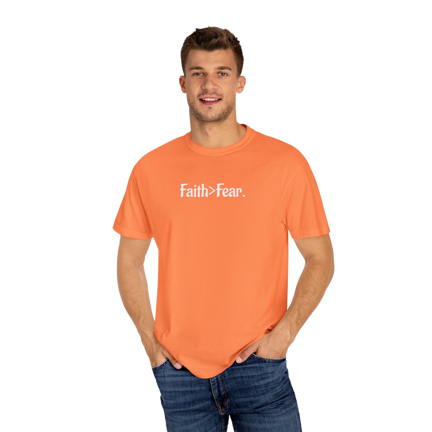 Faith Over Fear Unisex Garment-Dyed T-Shirt- WWG