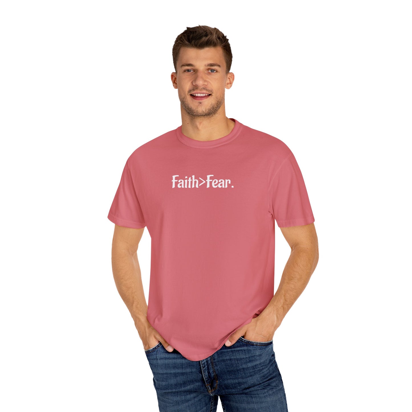 Faith Over Fear Unisex Garment-Dyed T-Shirt- WWG