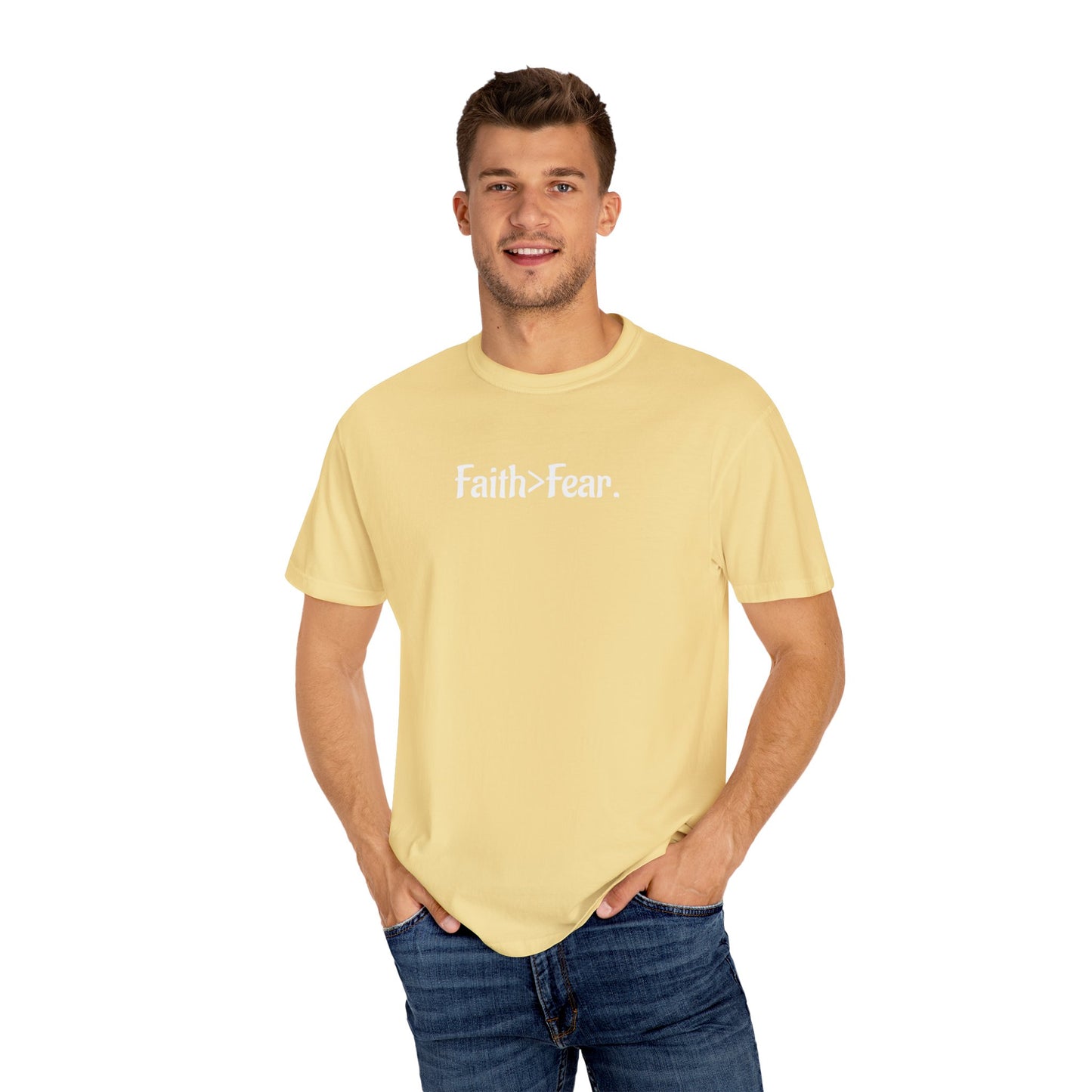 Faith Over Fear Unisex Garment-Dyed T-Shirt- WWG